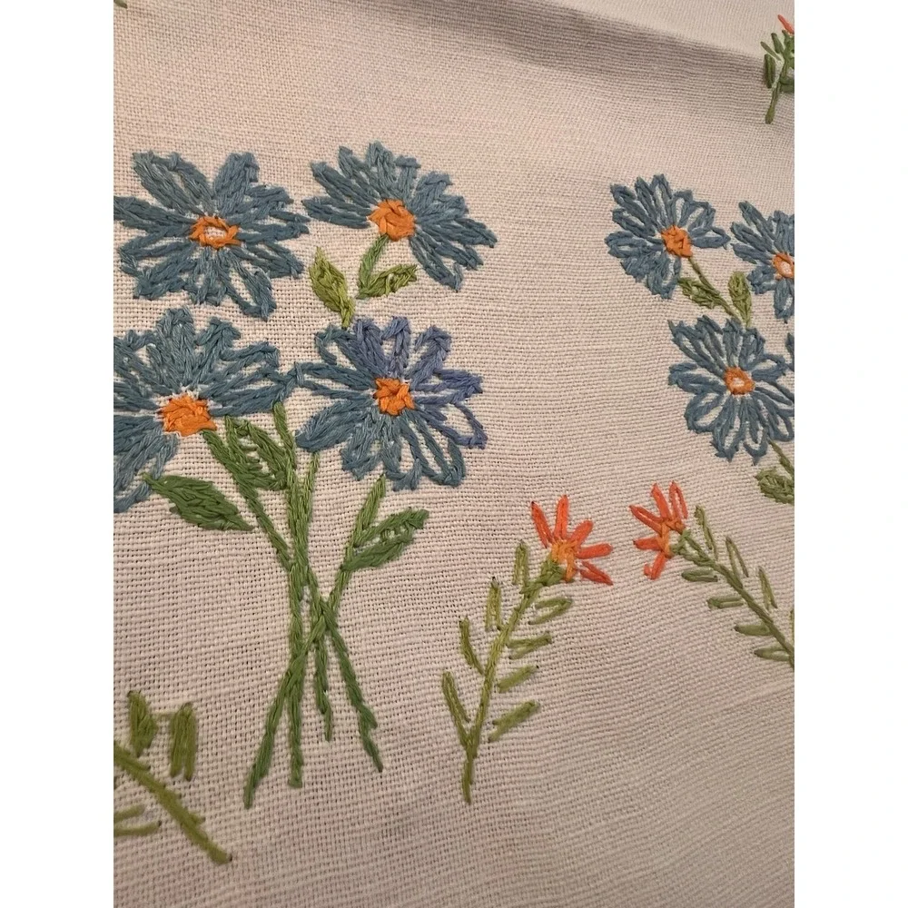 Lot- 5 Vintage Dresser Scarfs EMBROIDERED Table Runner  Floral‎ Bows Woven MCM